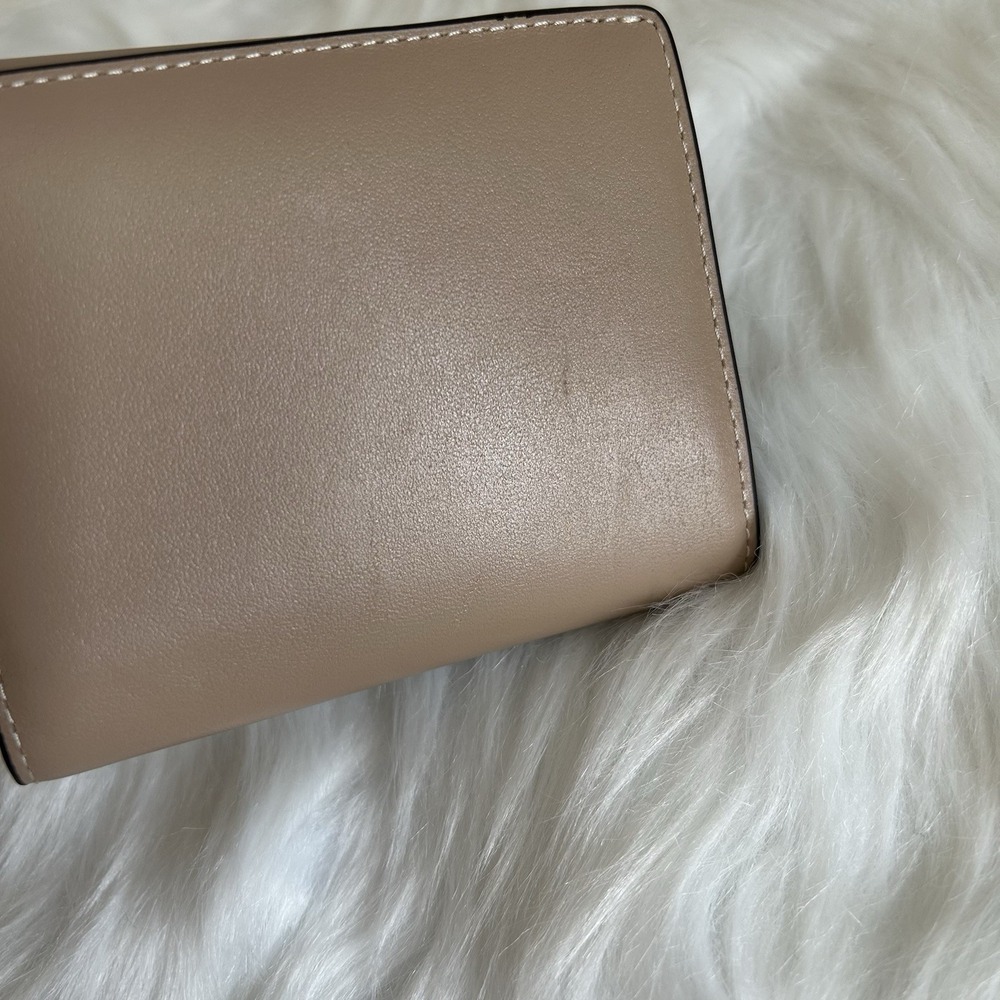 Coach Eliza Small Refined Calf Leather Bifold Wallet Silver / Taupe - Picture 6 of 6